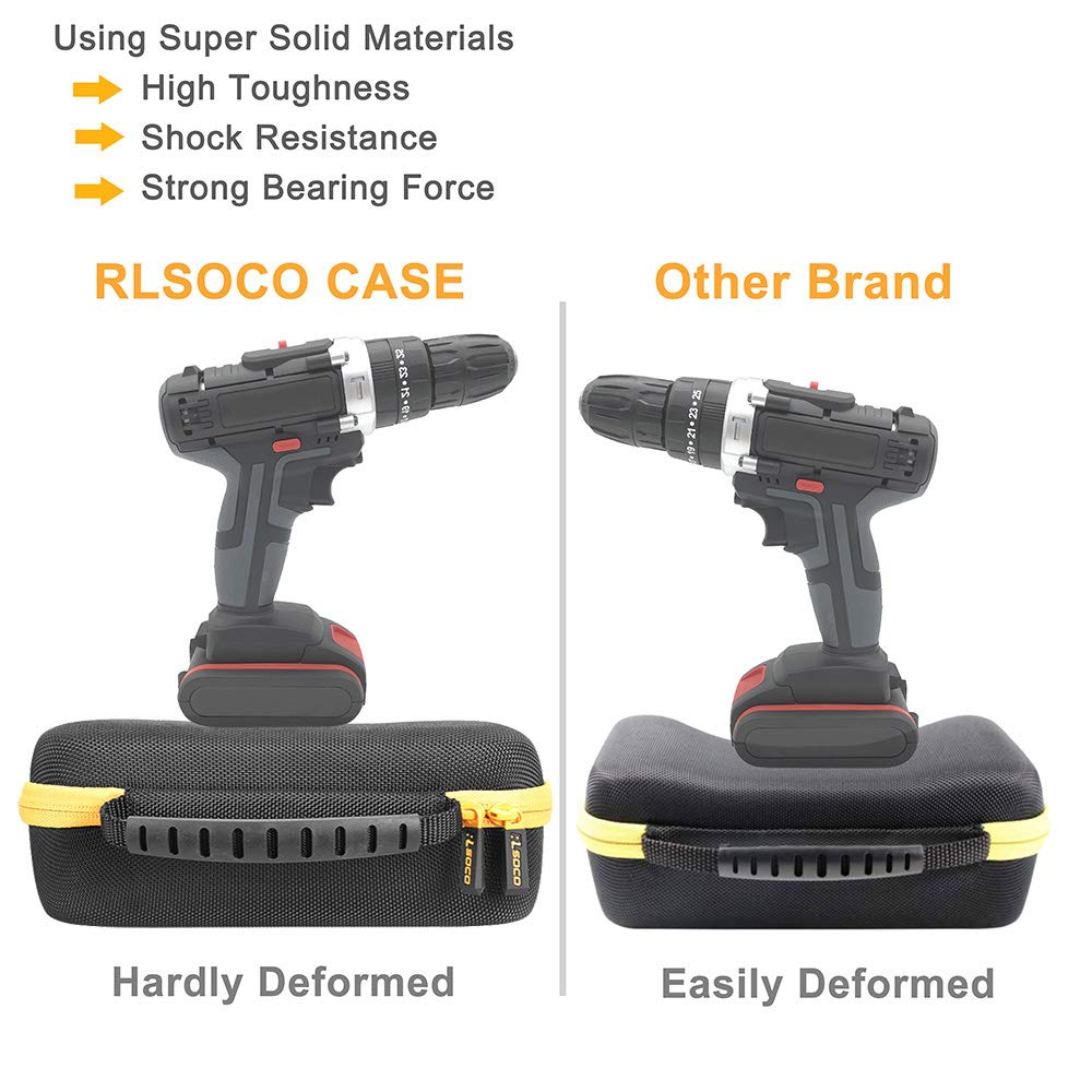 RLSOCO Case for Fluke 117/116/115/179/114/113/233 & Fluke 101/107/106/17B+/15B+ Digital Multimeter, Hard Carry Case with DIY Foam, Drop- and Shock-Resistant - Yellow Zip (Case Only) image number 4
