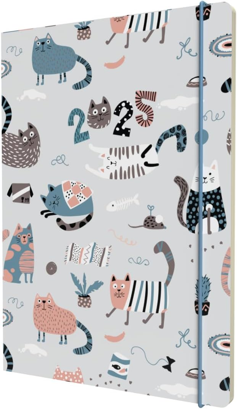 Collins Maru 2025 Planner - A5 Week to View Cut Flush Diary - Cats - (MR153.CT-25) - Weekly Planner with Cute Animal Design - Dogs image number 5