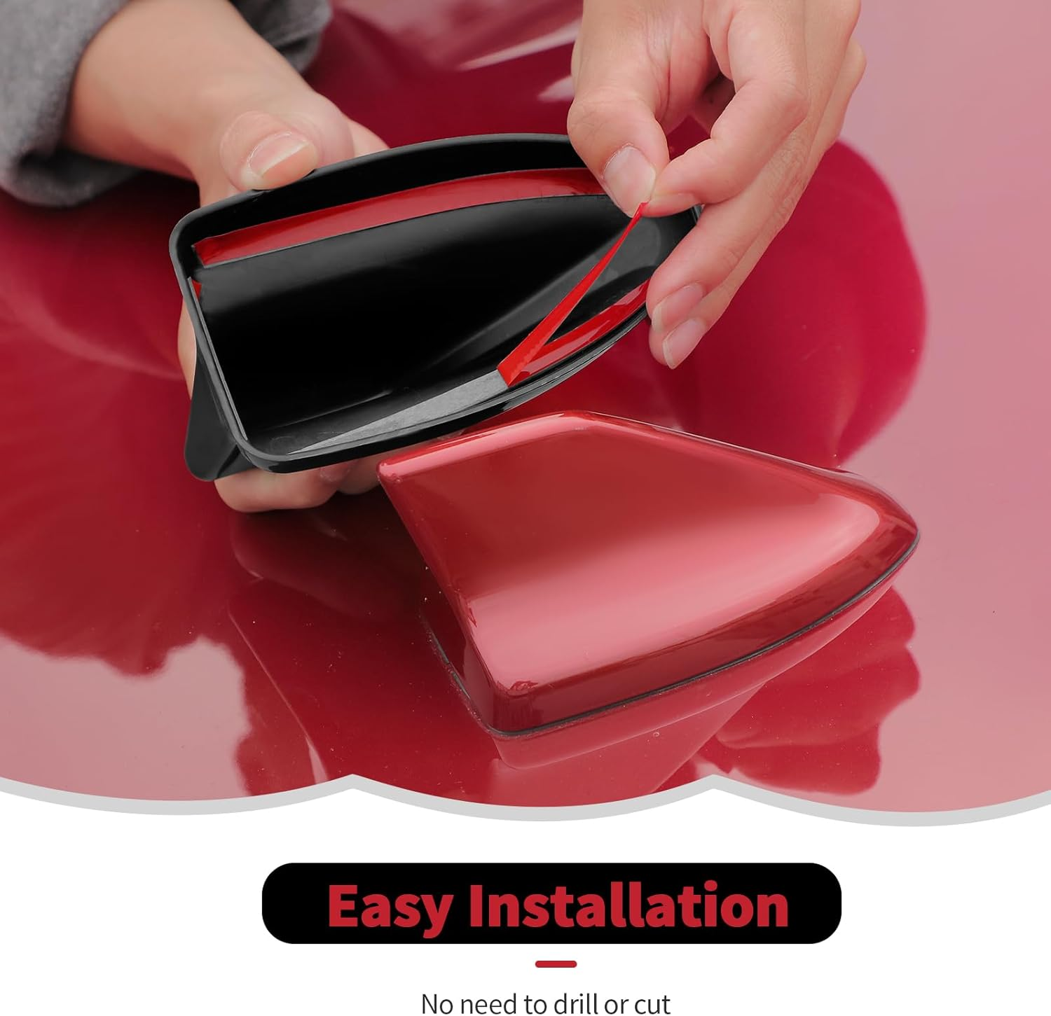 RT-TCZ Roof Antenna Cover Trim Decoration Exterior Accessories for Ford Mustang 2024 2025 (Black) image number 3