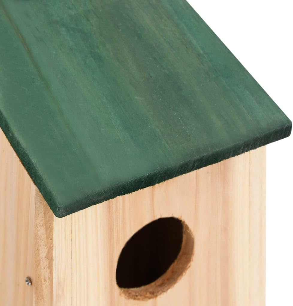 Nesting Box Wood Bird House 4 Pcs Outdoor Garden Decor Wildlife Habitat