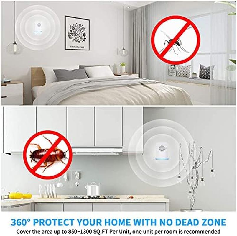 Jarttarn 6 Packs Ultrasonic Pest Repeller, Electronic Pest Repellent Plug in Indoor Pest Control for Insect, Roach, Mice, Spider, Ant, Bug, Mosquito Repellent for House, Garage, Warehouse