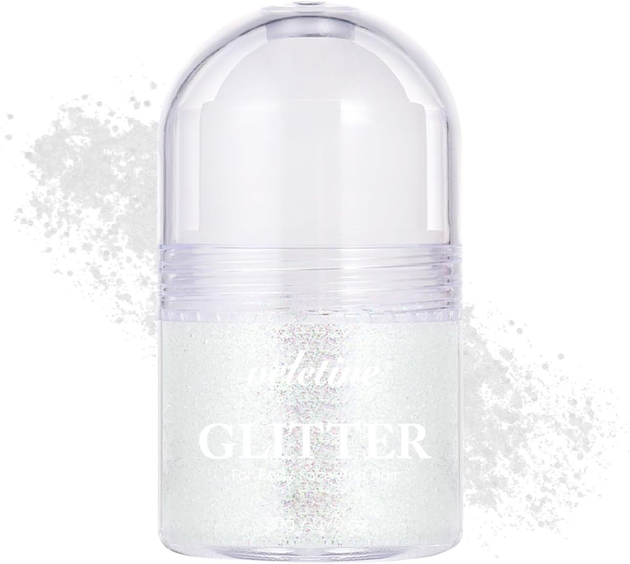 Veletine Body Glitter Gel, Roll-On Glitter Gel for Body, Face, Hair and Lip,Shimmer Three-Dimensional Glitter,Hair Glitter＆Lip Glitter,Sparkling Body Contouring Highlight Makeup, 20G/0.7 Oz (Purple)