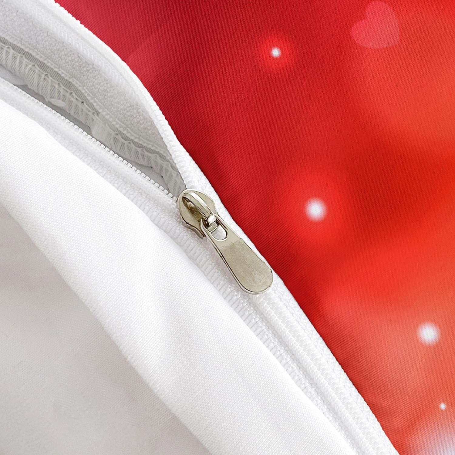 AILONEN Red Rose Duvet Cover Set Full Size, 3D Rose Hearts Bedding Set,Valentine Fantasy Loves Comforter Cover Set,Glitter Hearts Duvet Cover Set 3 Pieces, 1 Quilt Cover and 2 Pillowcases