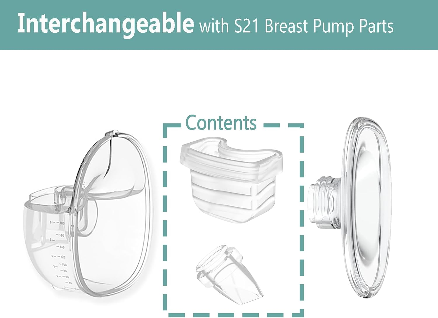 Duckbill Valve Silicone Diaphragm 6Pcs, Suitable for Mommed S21 Breast Pump, Compatiable with Missaa Mumgaroo S18/S19, Breast Pump Parts Replace Accessories image number 1