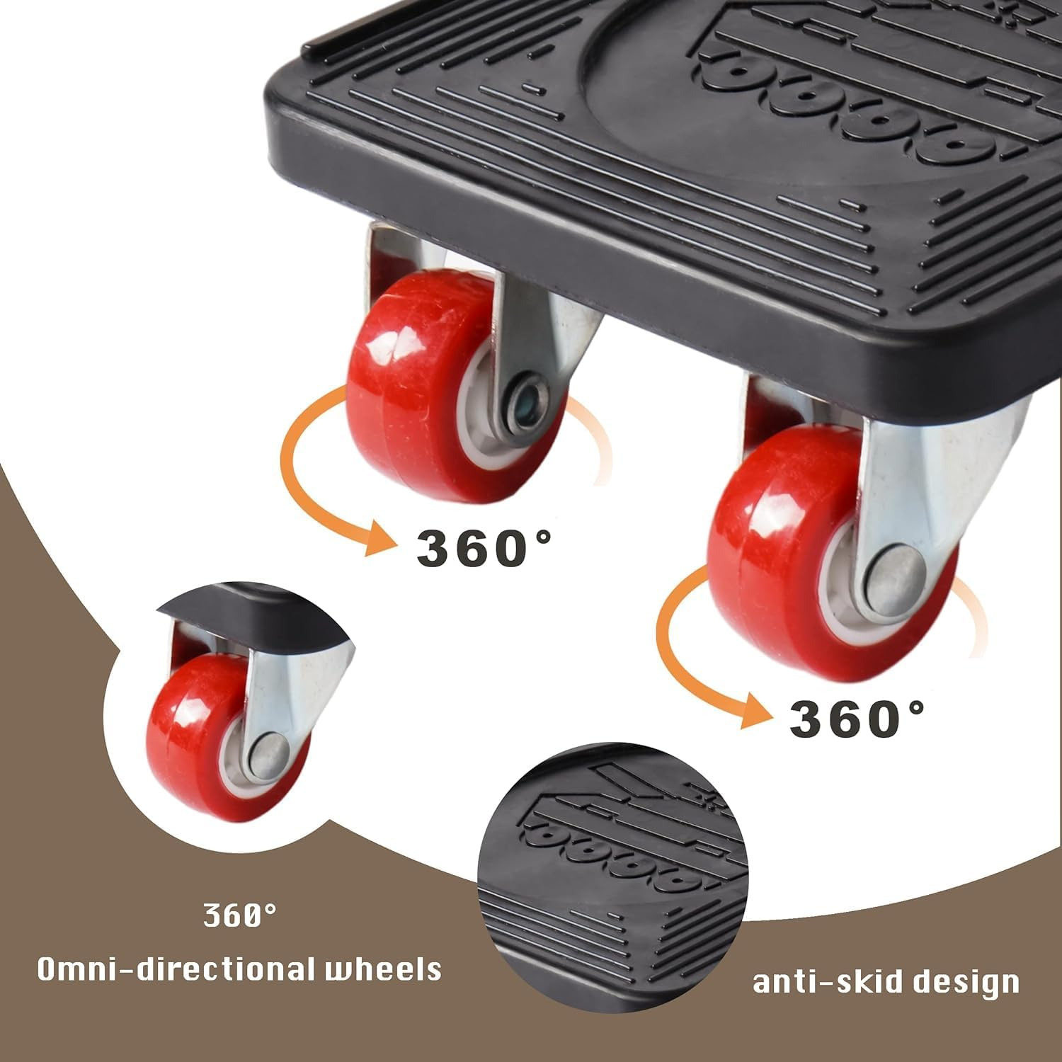 Mtxorvix 5 Pack Furniture Mover with Wheels and Furniture Lifter Set, 360&deg; Rotation Wheels Furniture Dolly Moving Tool for Easy Moving Heavy Furniture,Refrigerator,Sofa,Cabinet,Bed,300 Kg Capacity image number 6