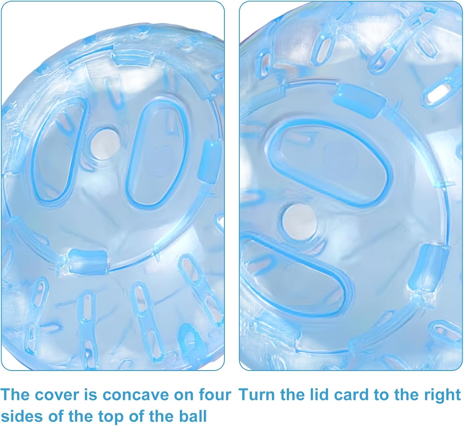 Hamster Wheel, 10 Cm, 12 Cm Diameter, Small Transparent Plastic, Running Ball for Hamsters, Hamster Running Ball, Gymnastics Ball, Hamster for Small Animals, Mice (12 Cm) image number 4