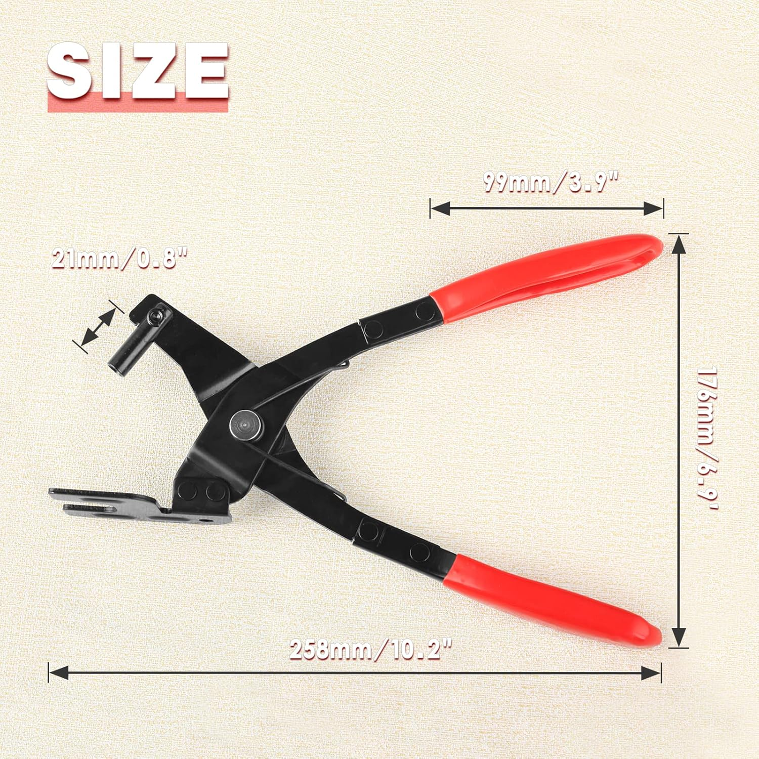 10 Inches Exhaust Hanger Removal Pliers Exhaust Pliers for Rubber Bracket and Exhaust Hanger Separation Exhaust Hanger Tool with 25-Degree Offset Handle for Access in Hard-To-Reach Places image number 6