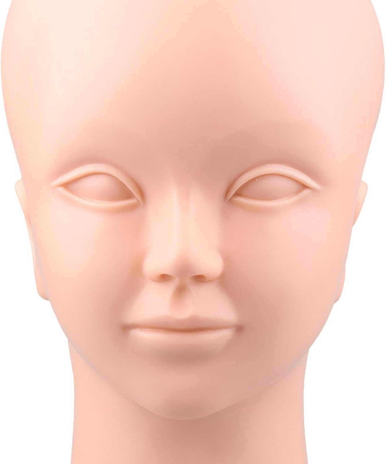 Eigell Bald Mannequin Head, Manikin Head PVC Model, Multipurpose Training Head Model for Salon Hairstyling Headset Eyeglasses Cap image number 1