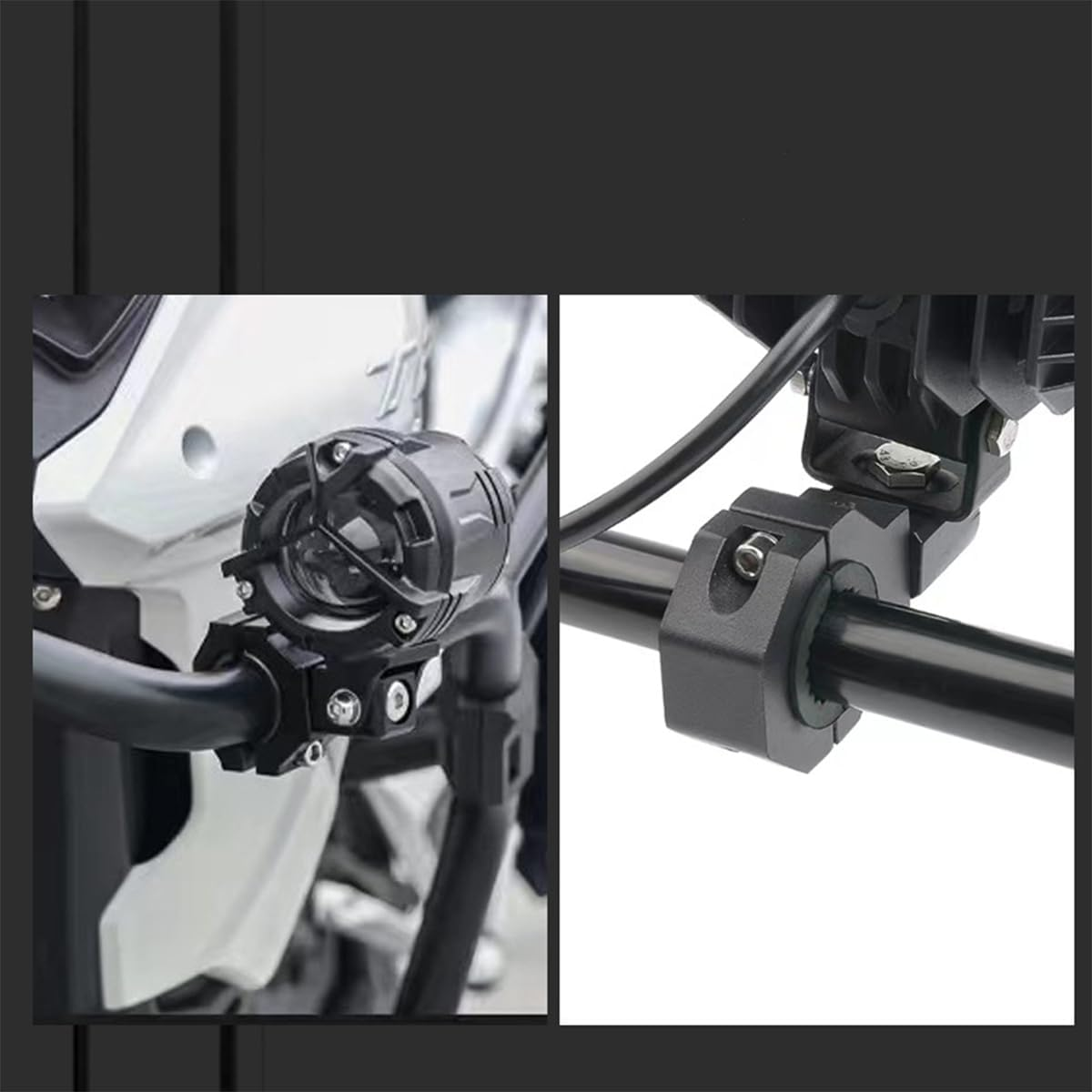 NUZAMAS LED Lights Bar Mounting Bracket Clamp Kits Black Light Bar Bracket Kit 1.25In Vertical Bar Tube Clamp Roof Roll Cage Holder for Motorcycle Car Bar Guard ATV UTV image number 3