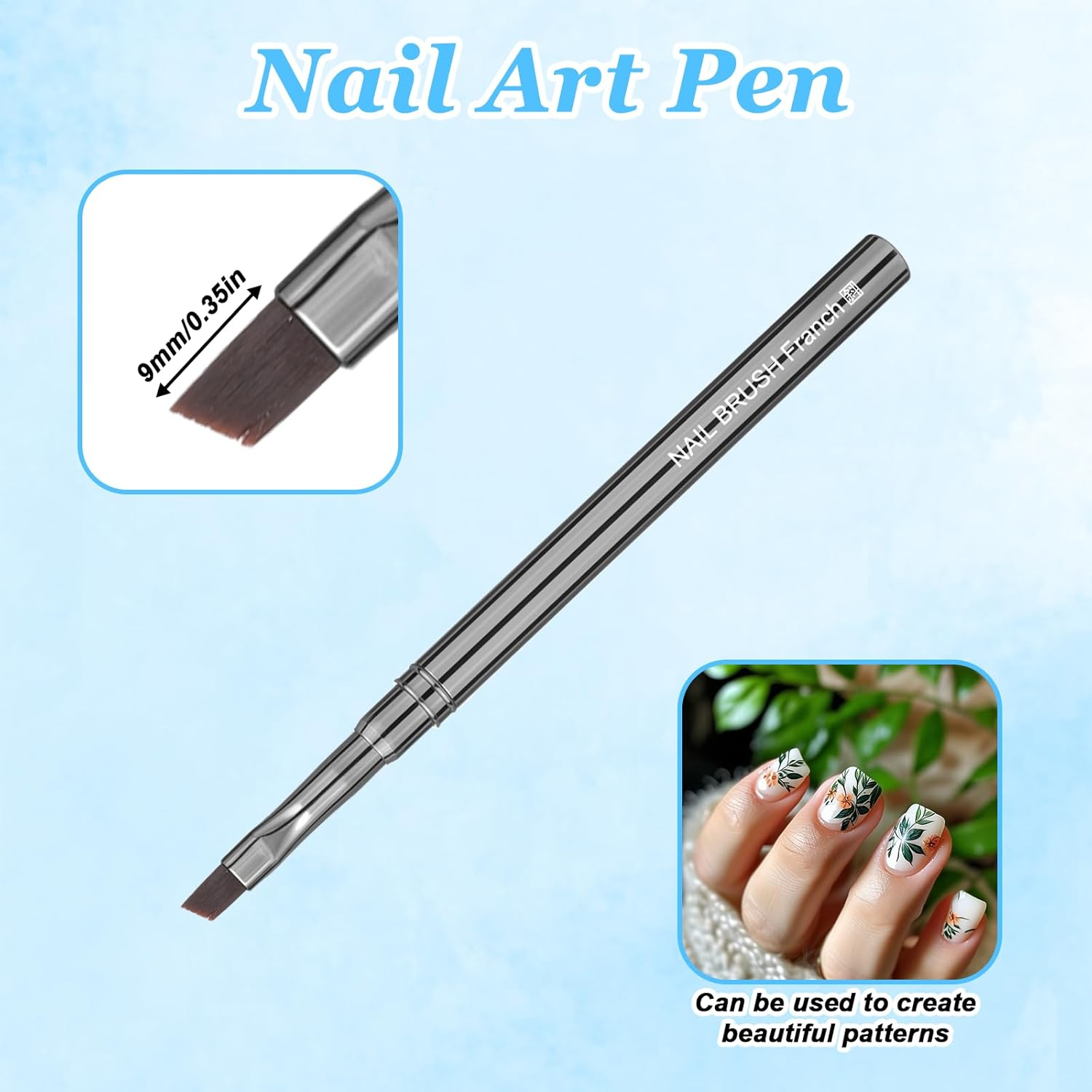 3PCS Nail Art Clean-Up Brushes Set, Flat,Oval,Fine Angled Gel Nail Brushes, Angled round Flat Brush Acetone Resistant for Manicure Design DIY and Cleaning Polish Mistake on the Cuticles image number 1