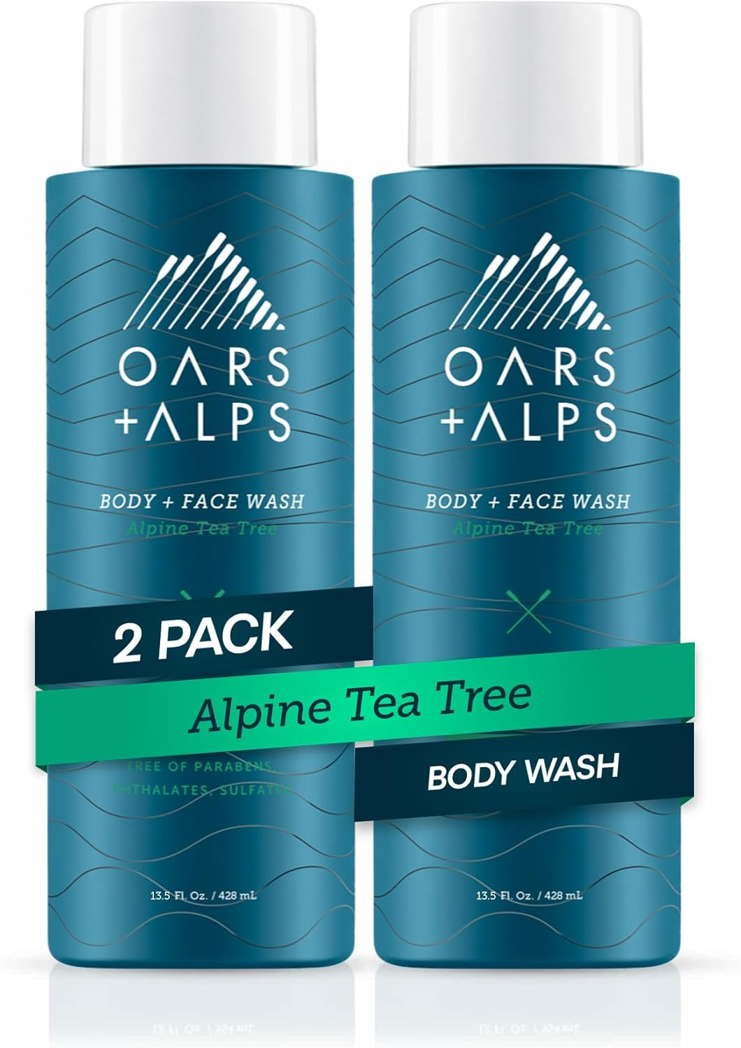Oars + Alps Men'S Moisturizing Body and Face Wash, Skin Care Infused with Vitamin E and Antioxidants, Sulfate Free, Variety, 3 Pack image number 3