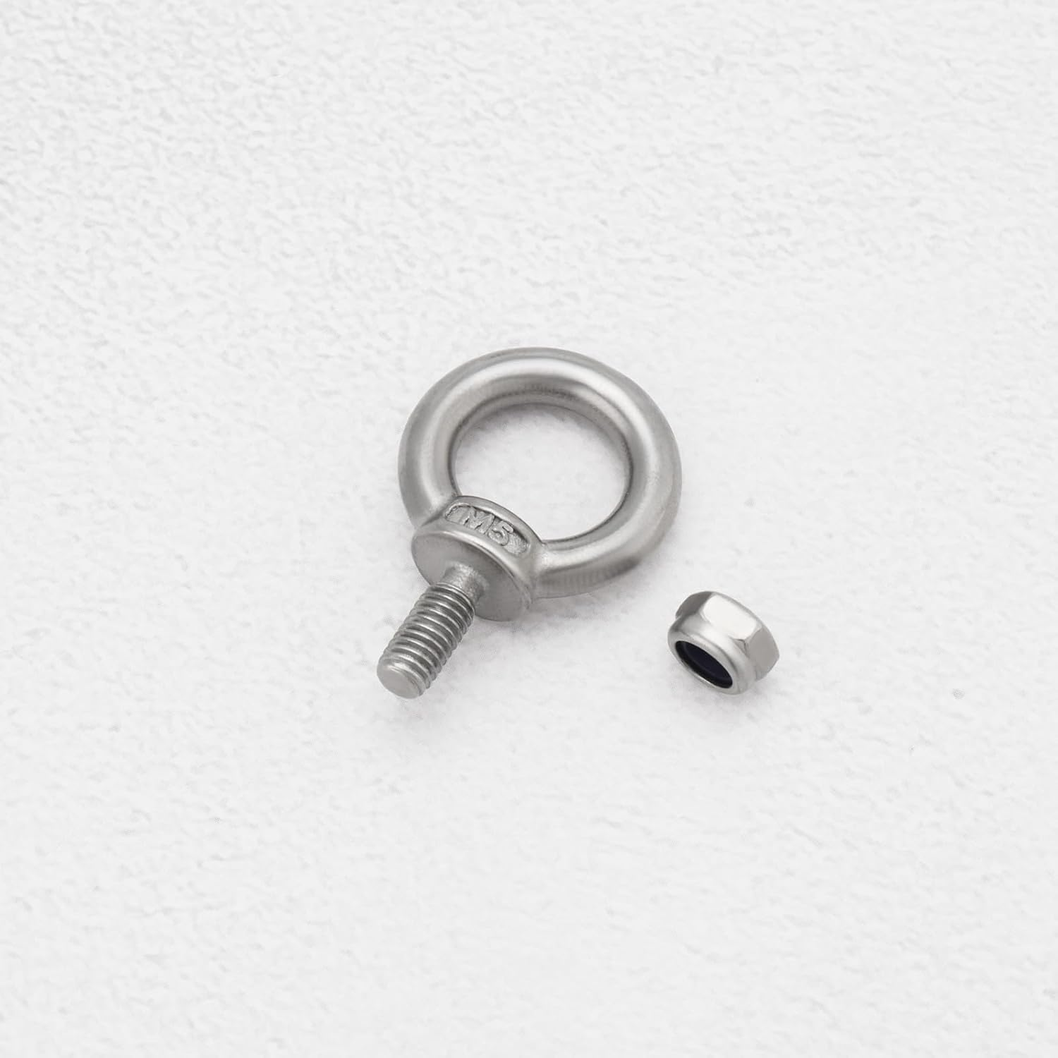 OTOTEC 4 Sets M5 Lifting Eye Bolts with M5 Lock Nuts 304 Stainless Steel Eye Bolt for Mechanical Equipment Electric Power Marine Transportation image number 6