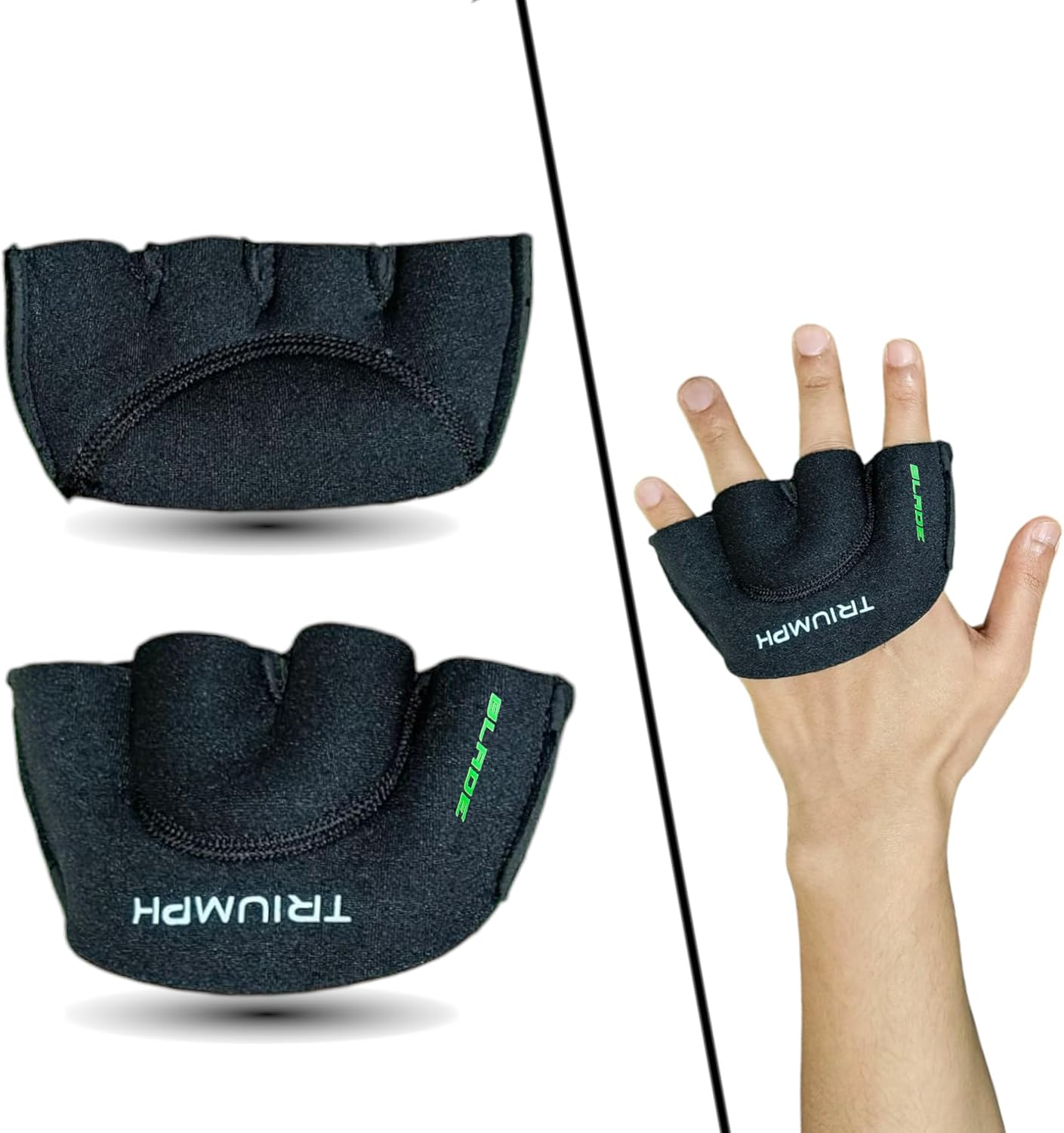 YOOGI Triumph Cricket Half Finger Fielding Gloves, Lightweight Training Gloves with Neoprene Padding, Adult Size image number 4