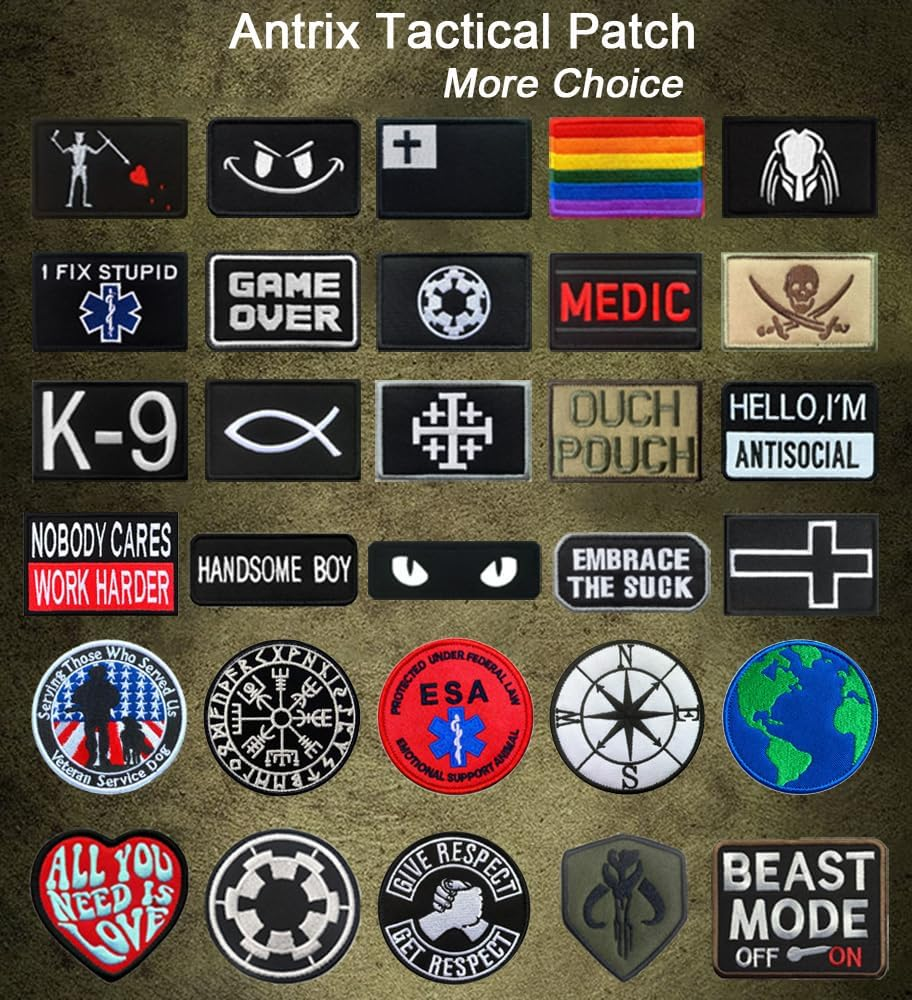 Antrix Tactical Morale Patch Holder Display Board - Wall Panel Frame with Military Hook and Loop Backing - 43.5X27.5 image number 1