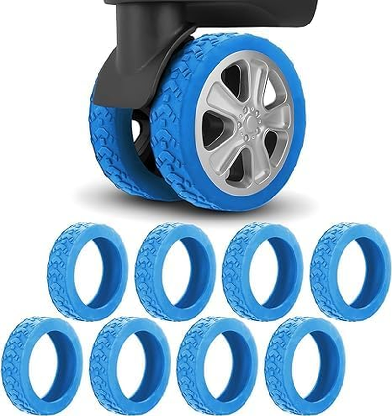 8Pcs Luggage Wheel Protector, Suitcase Wheel Covers for Compartment Protection (Black)