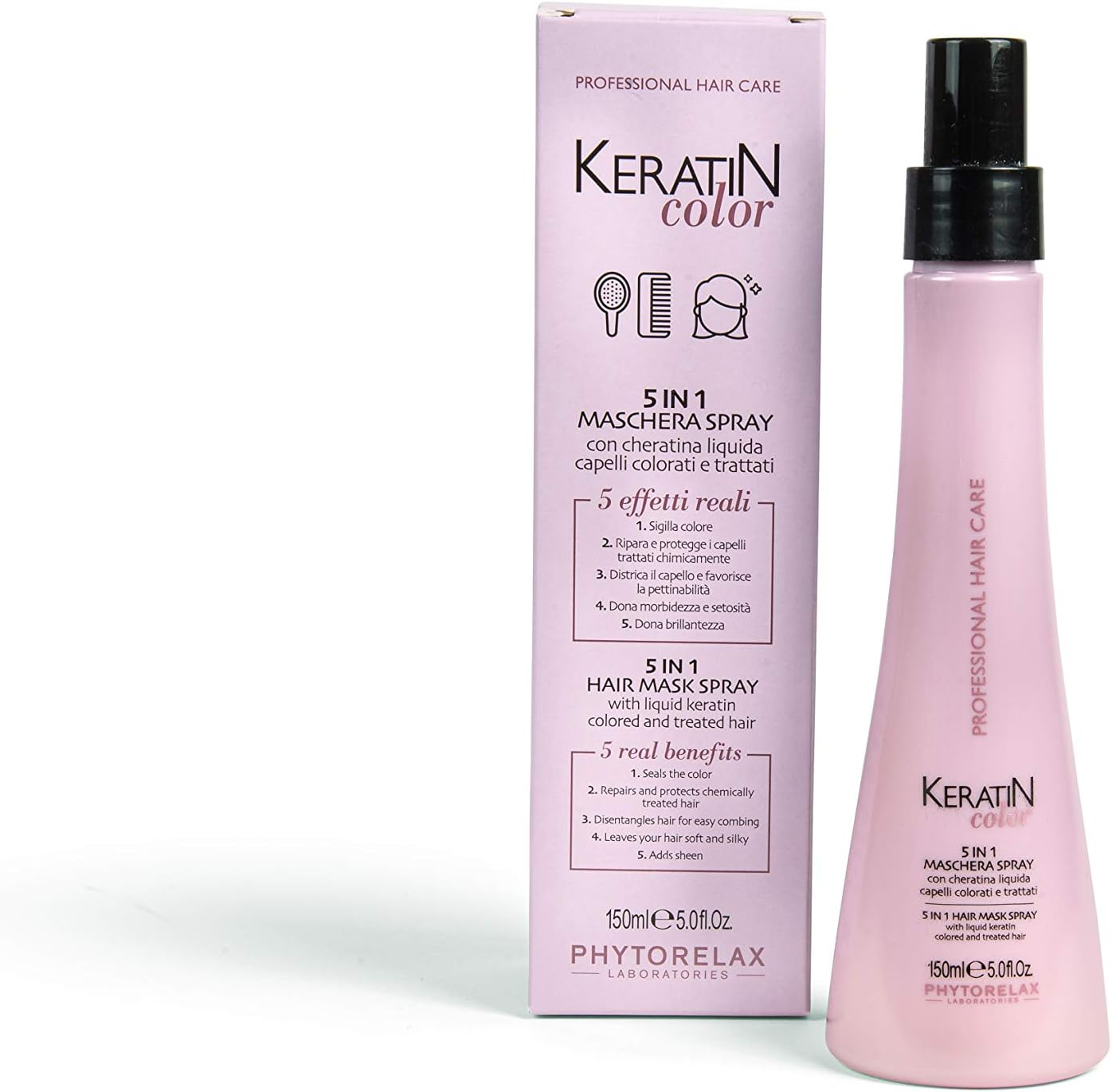 Phytorelax 5-In-1 Hair Mask Spray - 1 Ml - No Silicone, Paraben-Free - Moisturising - Dry Hair, Frizzy Hair