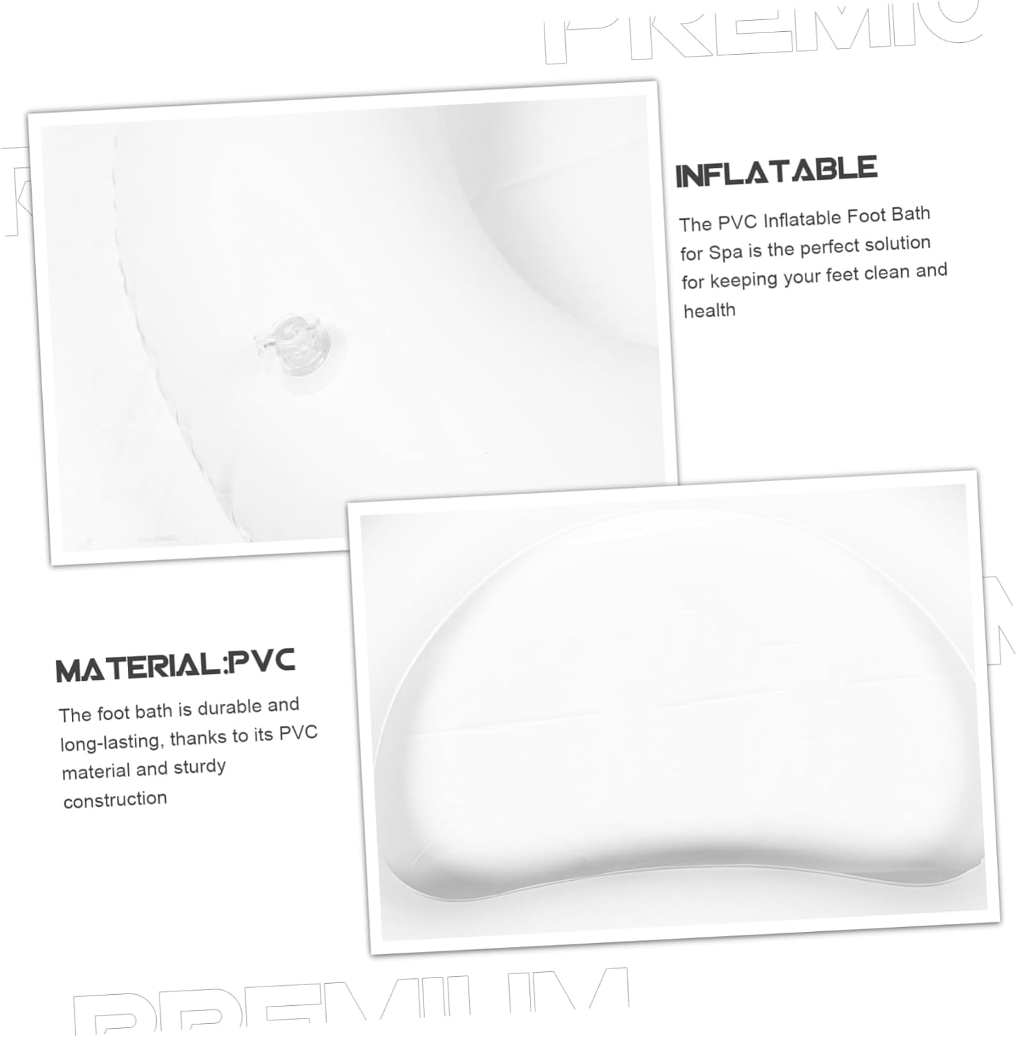 Inflatable Spa Footbath Foot Soaking Bath Water Basin for Foot Pool Foot Bath Foot Soaking Basin Portable Foot Bath for Pool Entry Portable Body Washing Basin Foot Soaker Tub PVC