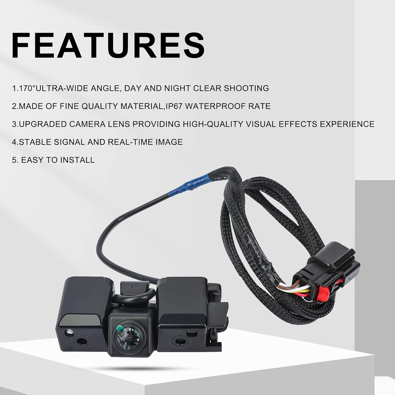 Rear View Backup Camera Replacement for 2014 2015 Chevy Silverado Cheyenne GMC Sierra 1500 2500 HD 3500 HD Replaces# 22803702 23306741 image number 4