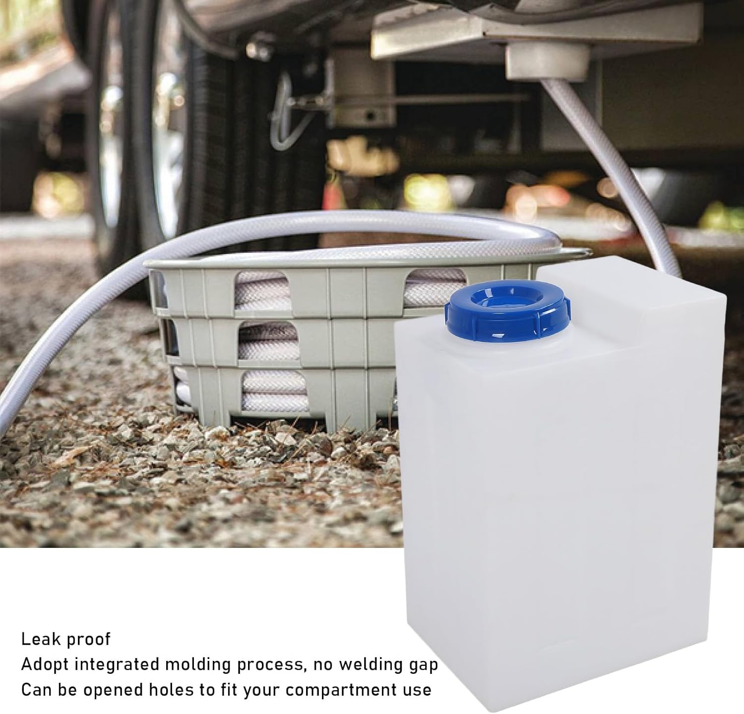 13.2 Gallon RV Water Tank, 5X11X19.5In Heat Cold Resistant, Made of LLDPE, Leak Proof Design, Easy Fill Cap, Portable Water Storage Container, Ideal for Rvs, Trailers, Boats, image number 3
