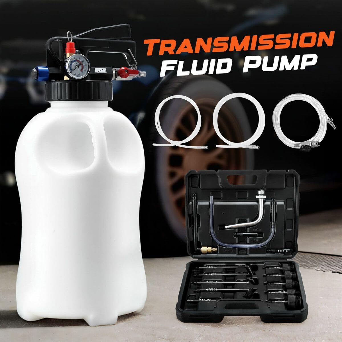 AUSWAY 10L Transmission Oil Filling System Liquid Transfer Fluid Pump Tool Dispenser Pneumatic Gearbox Filler Extractor Automotive 15 ATF Refiller