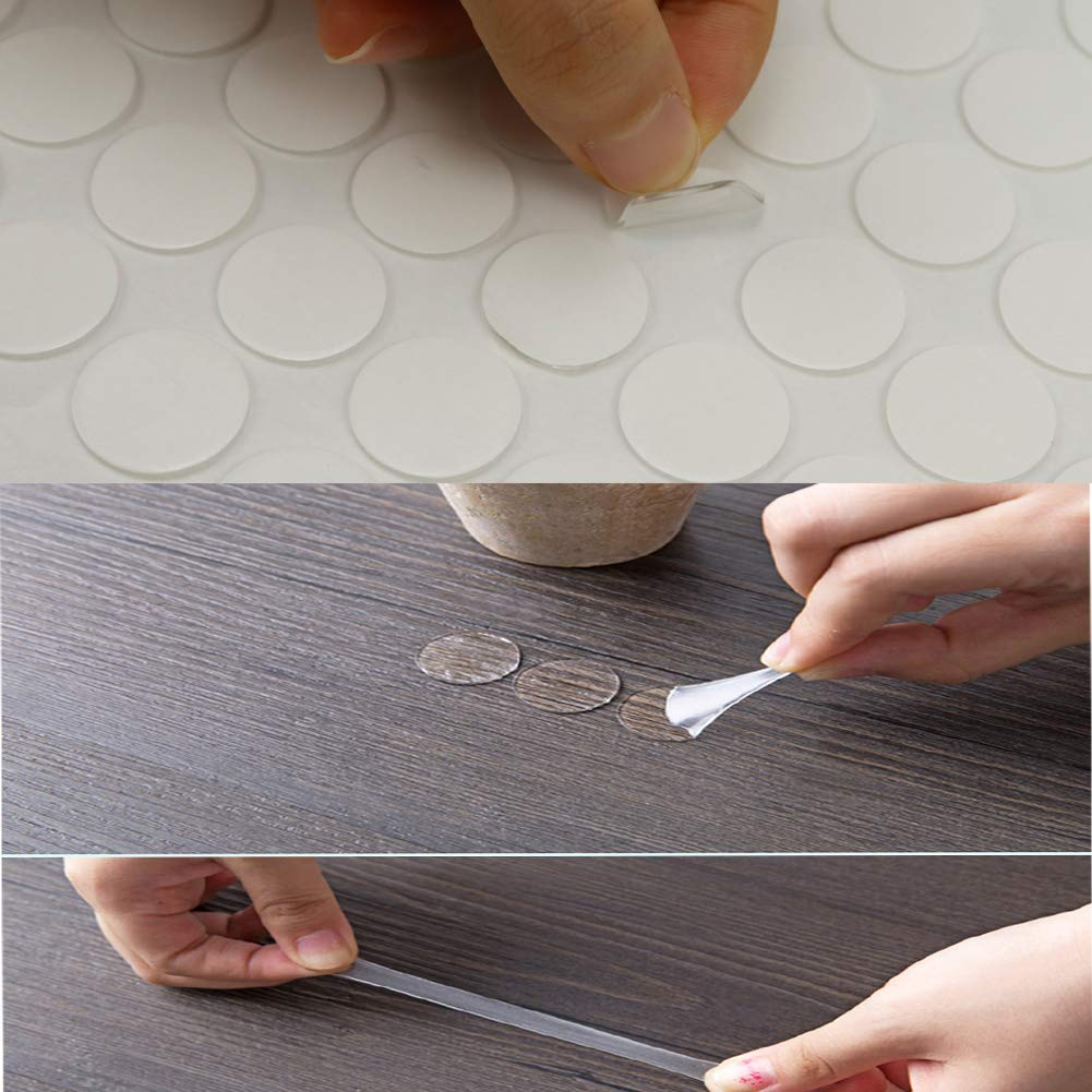 KLHCDUO 300Pcs Clear Glue Point Dots Double-Sided Stickers, Removable round Reusable No Traces Mounting Glue Tape for Balloons Party or Wedding Decoration, DIY Scrapbooking (20Mm) image number 2