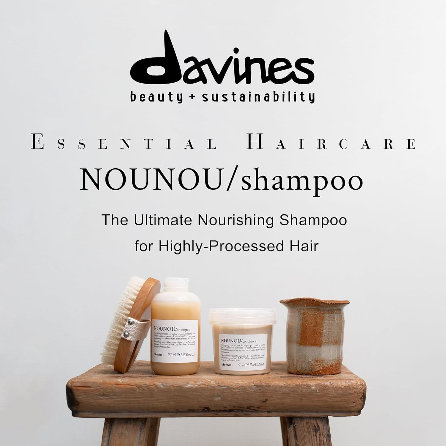 Nounou Nourishing Illuminating Shampoo by Davines for Unisex - 2.5 Oz Shampoo image number 4