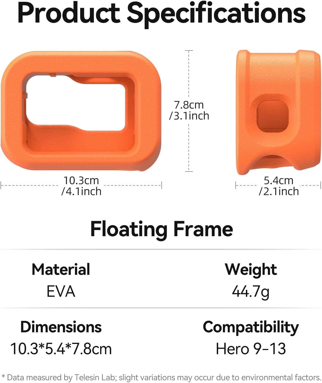 TELESIN Floaty Case for Gopro Hero 13/12/11/10/9, Suitable for Snorkeling, Surfing, Water Skiing Action Camera Accessories image number 5