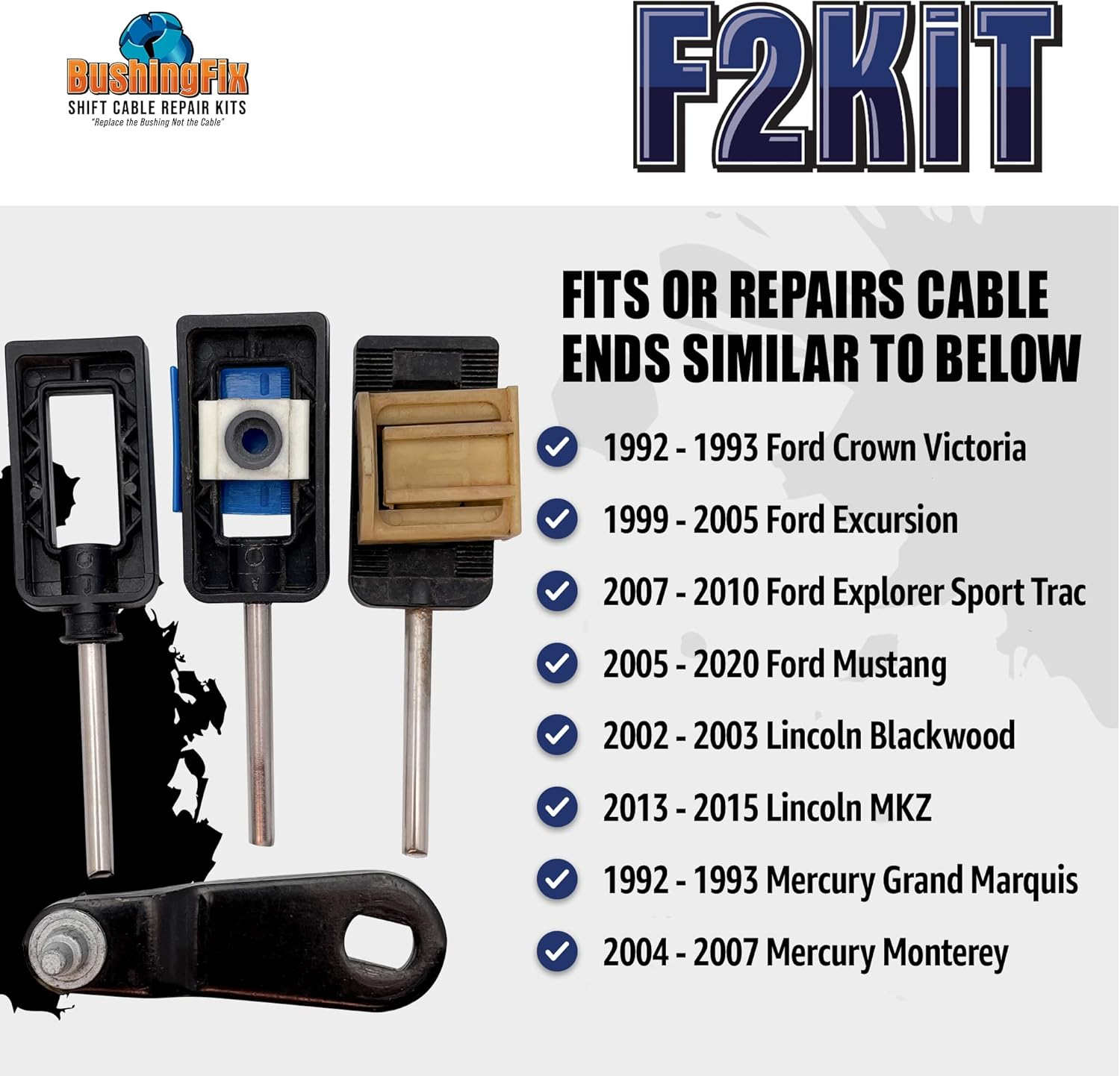 Bushing Fix F2KIT1 - Transmission Shift Cable Bushing Repair image number 6