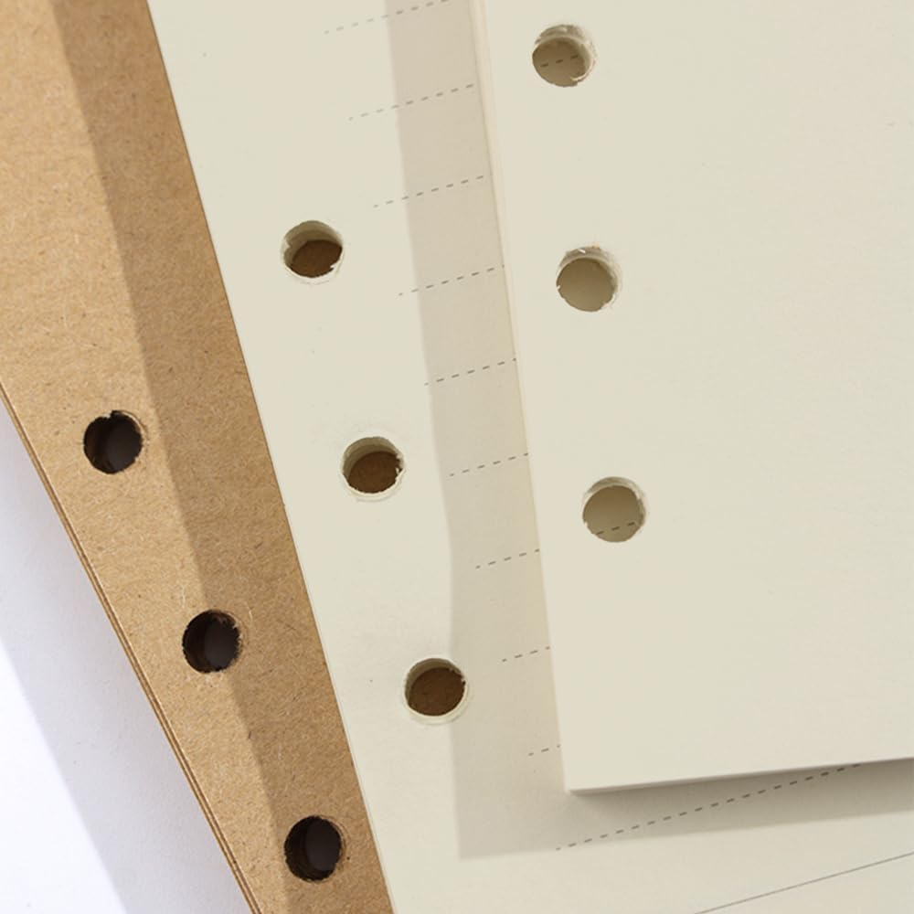 Tophomer A5 Refills Paper, 160 Pages/80 Sheets Refill Pad, Insert Ruled Lined Paper, 6 Hole Loose Leaf Punched Paper Refill for Diary, Notebook (Grid (A5) image number 2