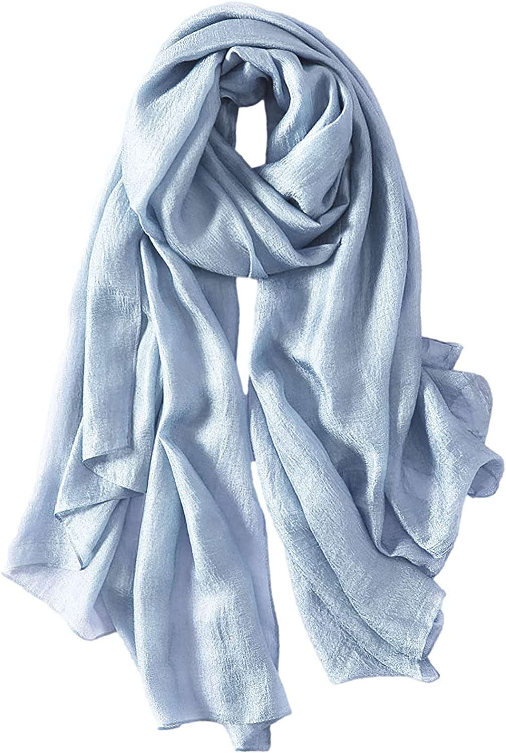 Amokk Long Scarves for Women Lightweight Solid Shawls and Wraps for Evening Dresses