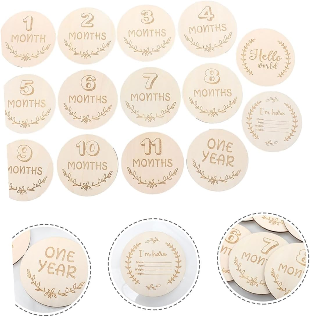 ERINGOGO Pregnancy Monthly Recording Cards Milestone Cards Photography Props for Newborn Journey image number 3