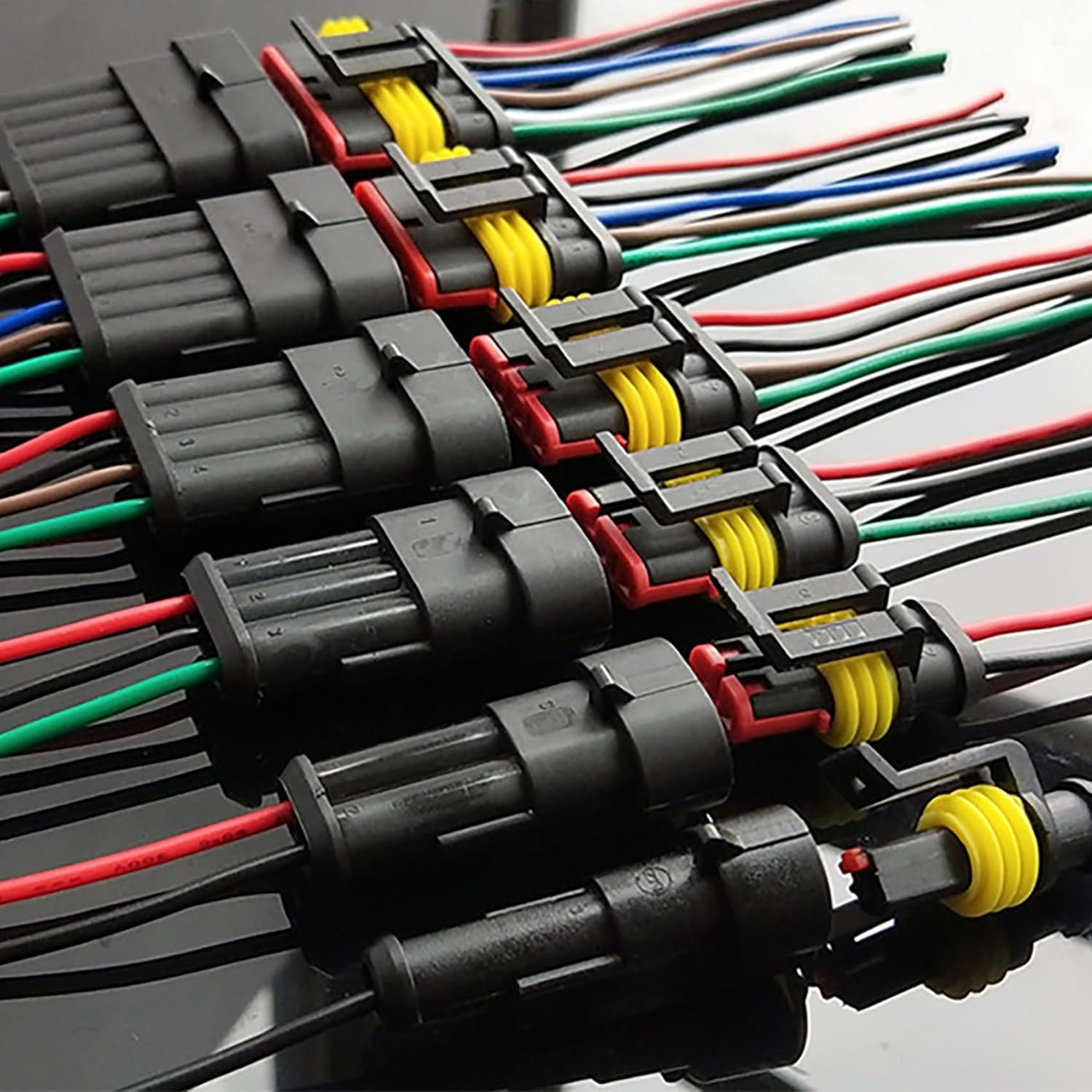 5Pack 5 Pin Connector Waterproof Connector, Tunghey Male and Female Way 16 AWG Wire Suitable for Car Truck, Boat and Other Wire Connection (5P) image number 2