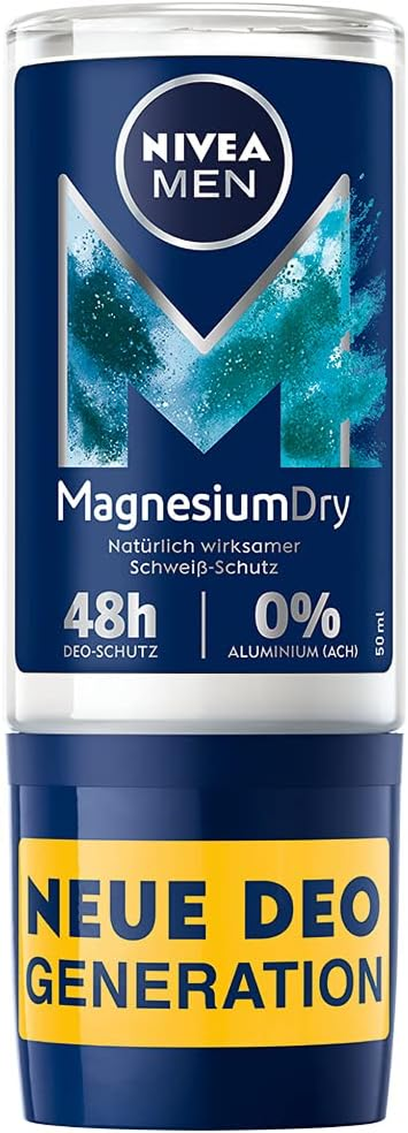 NIVEA MEN Magnesiumdry Roll-On Deodorant (50 Ml), Deodorant with Magnesium for Naturally Effective Sweat Protection, Deodorant with 0% Aluminium (ACH) and 0% Alcohol* image number 2