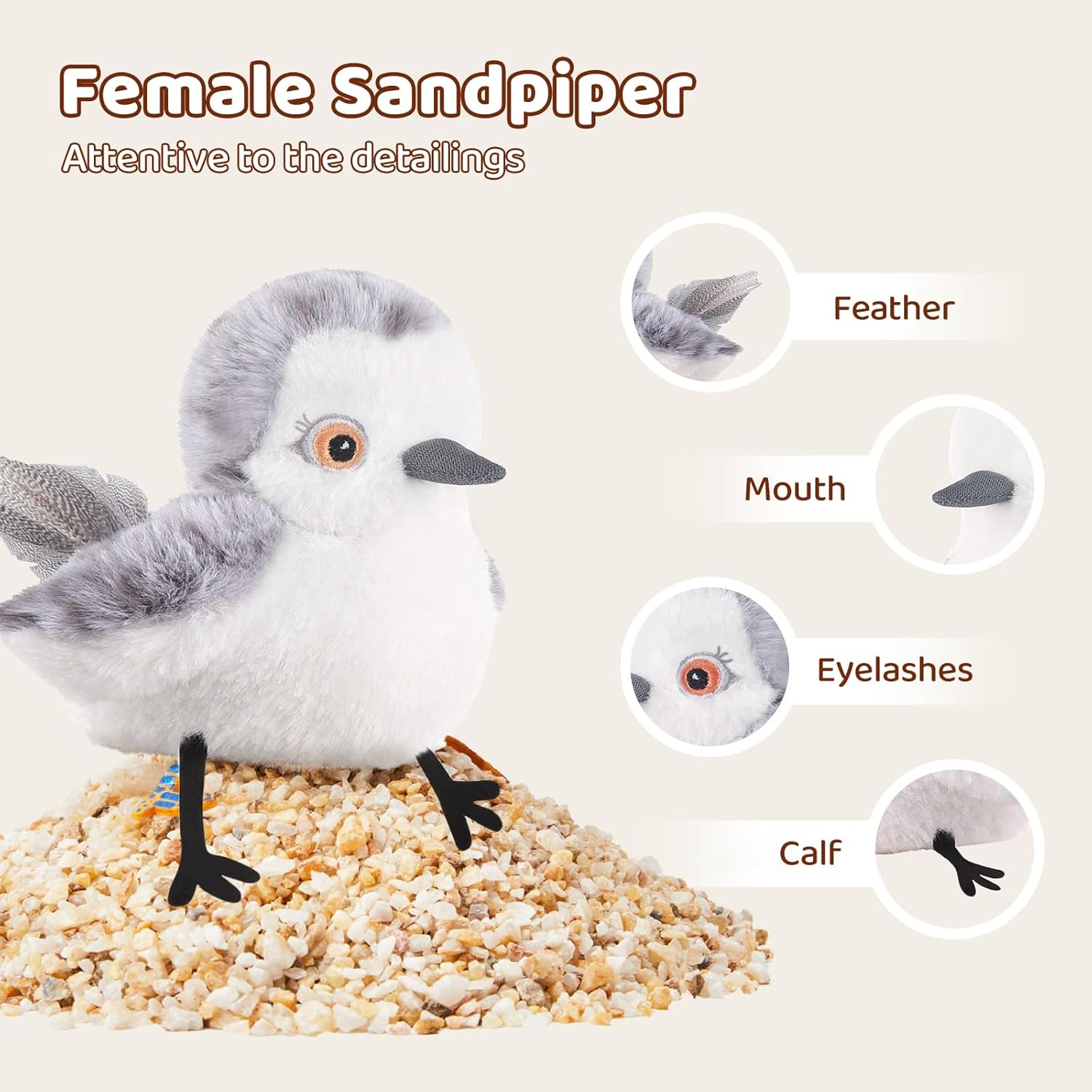 JORAGO Cat Toys - Cats Toy for Indoor Interactive, Flapping Bird, Lifelike Sandpiper Chirp Tweet, Touch Activated, Rechargeable Exercise Chasing Kitten Toy for All Breeds Cat Kicker Catnip Toys image number 1