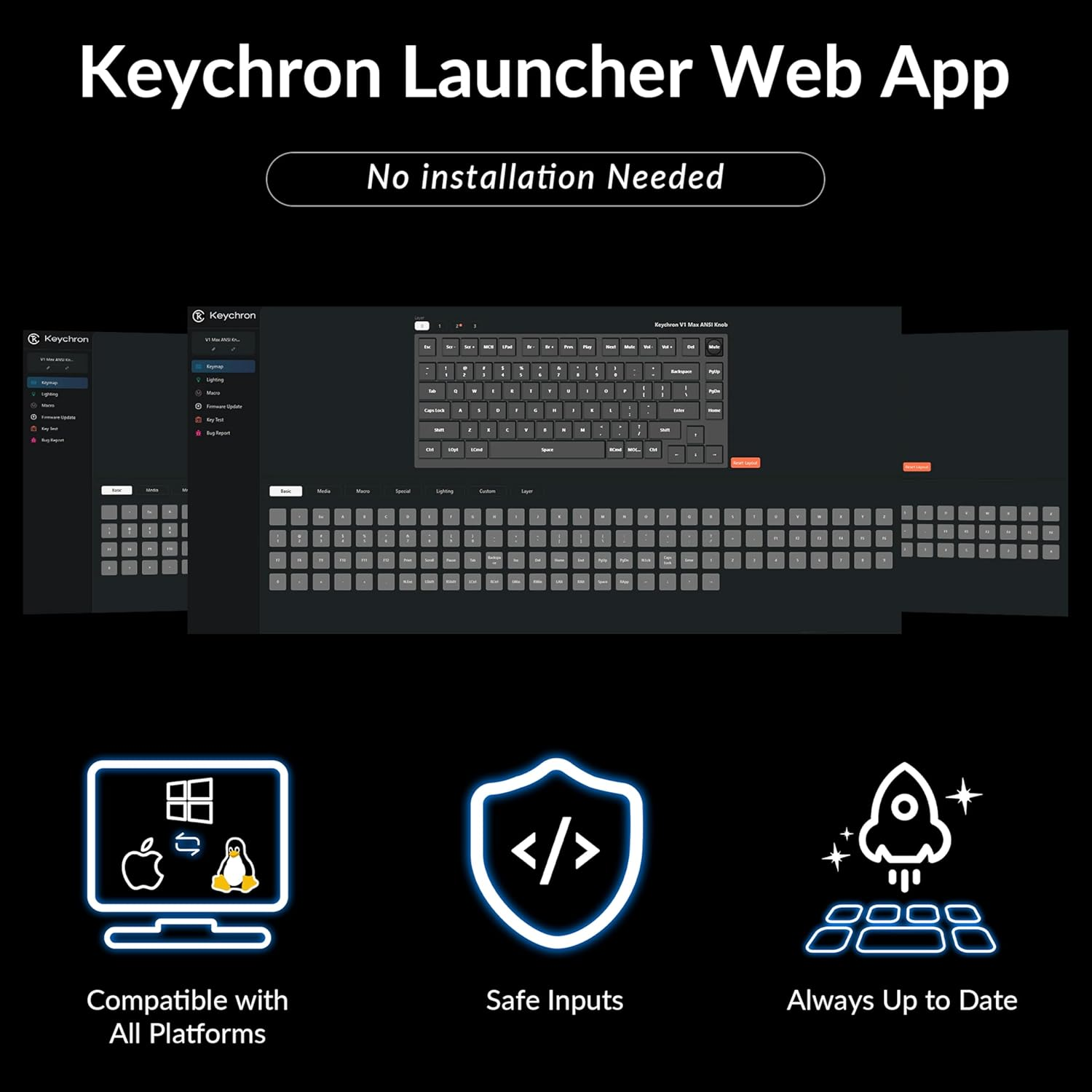 Keychron V1 Max 75% Wireless Mechanical Keyboard, 2.4Ghz/Bluetooth 5.1/Wired QMK Programmable RGB Backlit, Hot-Swappable with K Pro Silent Red Switch Compatible with Mac Windows Linux image number 1