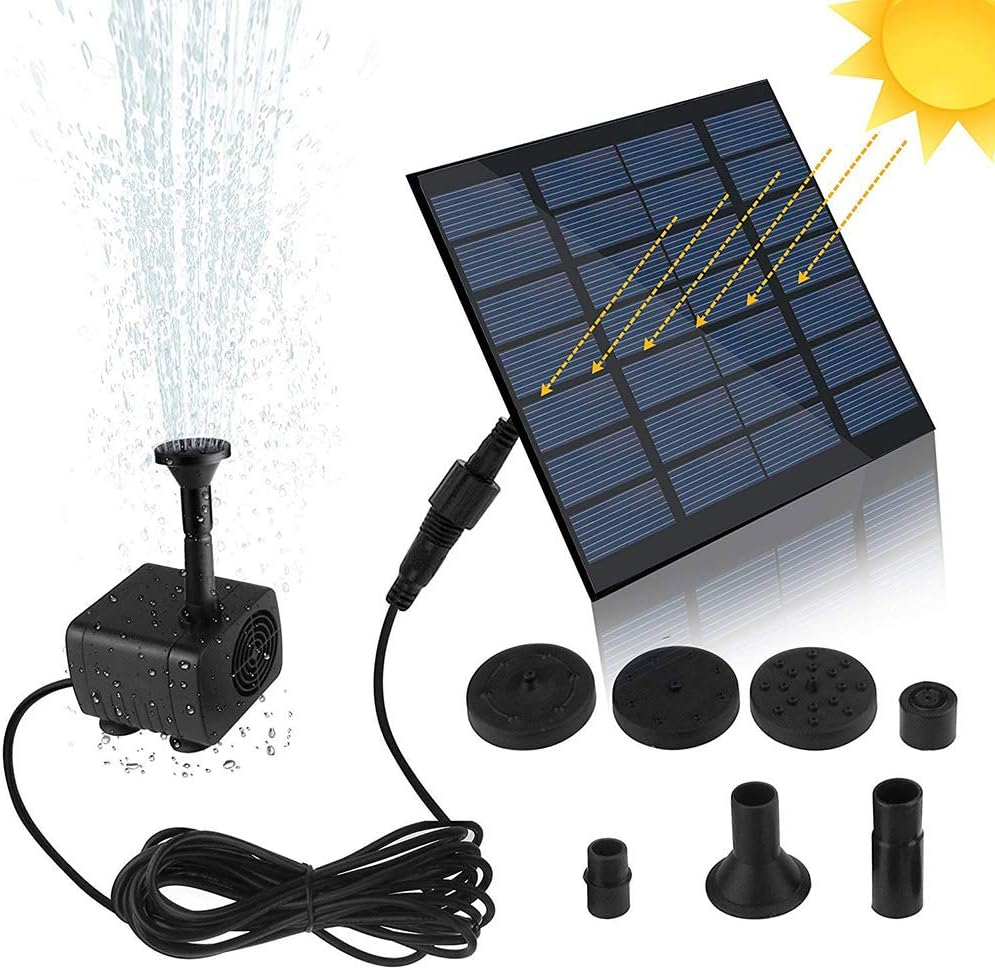 Yasao Mini Solar Fountain Pump Solar Water Pump Power Panel Kit Solar Panel Water Pump for Garden Pool Black image number 5