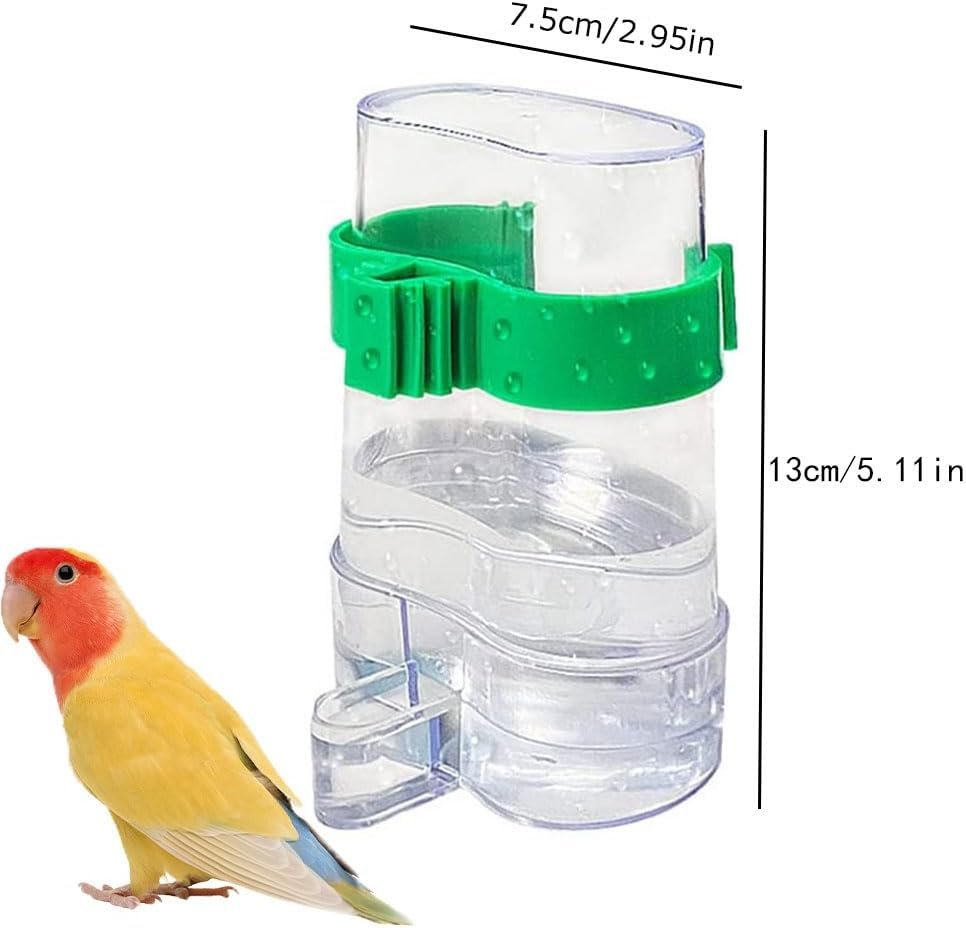Esforzarse 2 Pcs Automatic Bird Water Dispenser, Automatic Feeder, Bird Food Feeder for Cage, Parakeet Cage Accessories for Parakeet Budgies Cockatiel Lovebird Small Birds Canary Finch