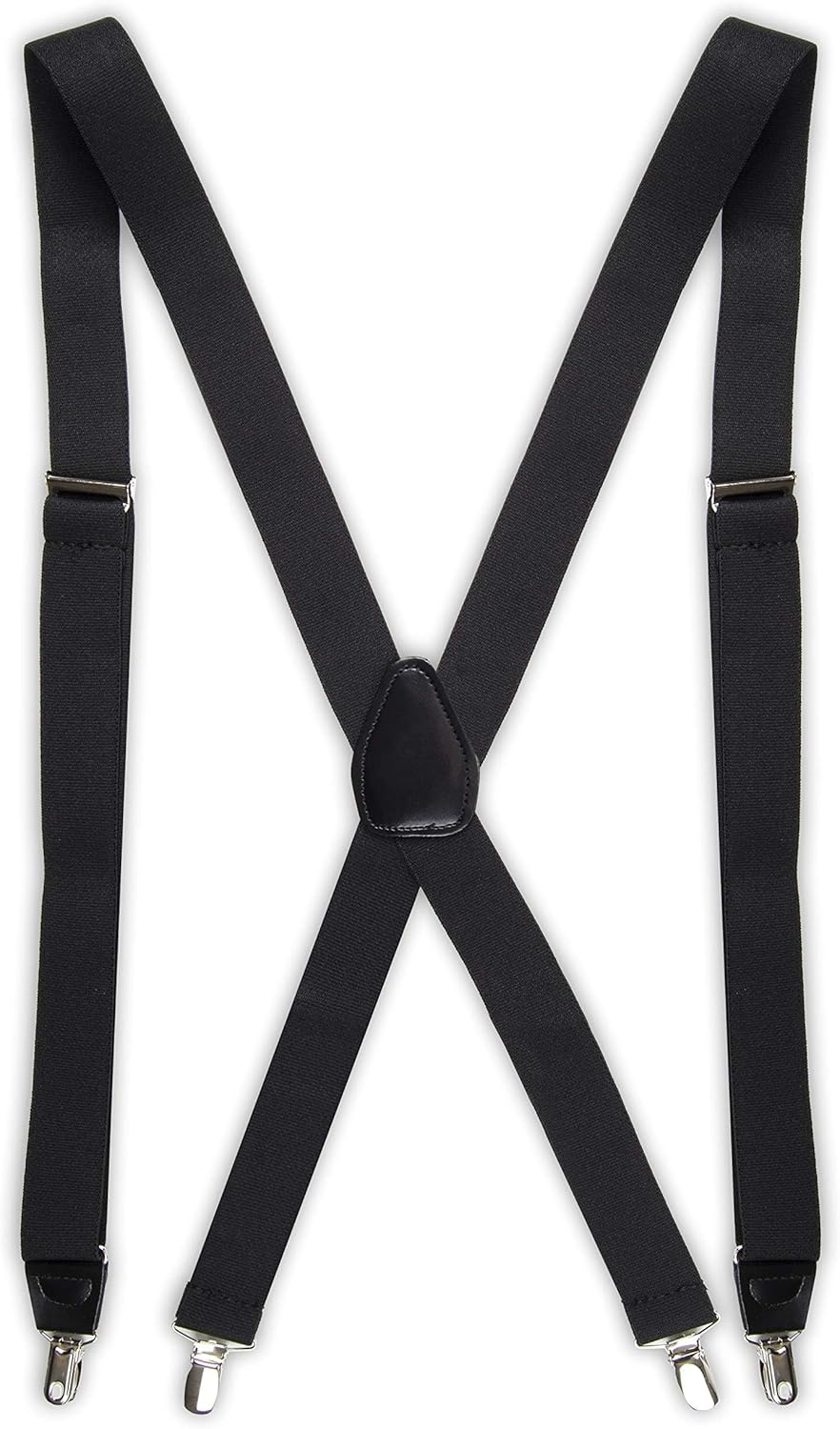 Dockers Men'S Solid Suspenders, Black, One Size image number 1