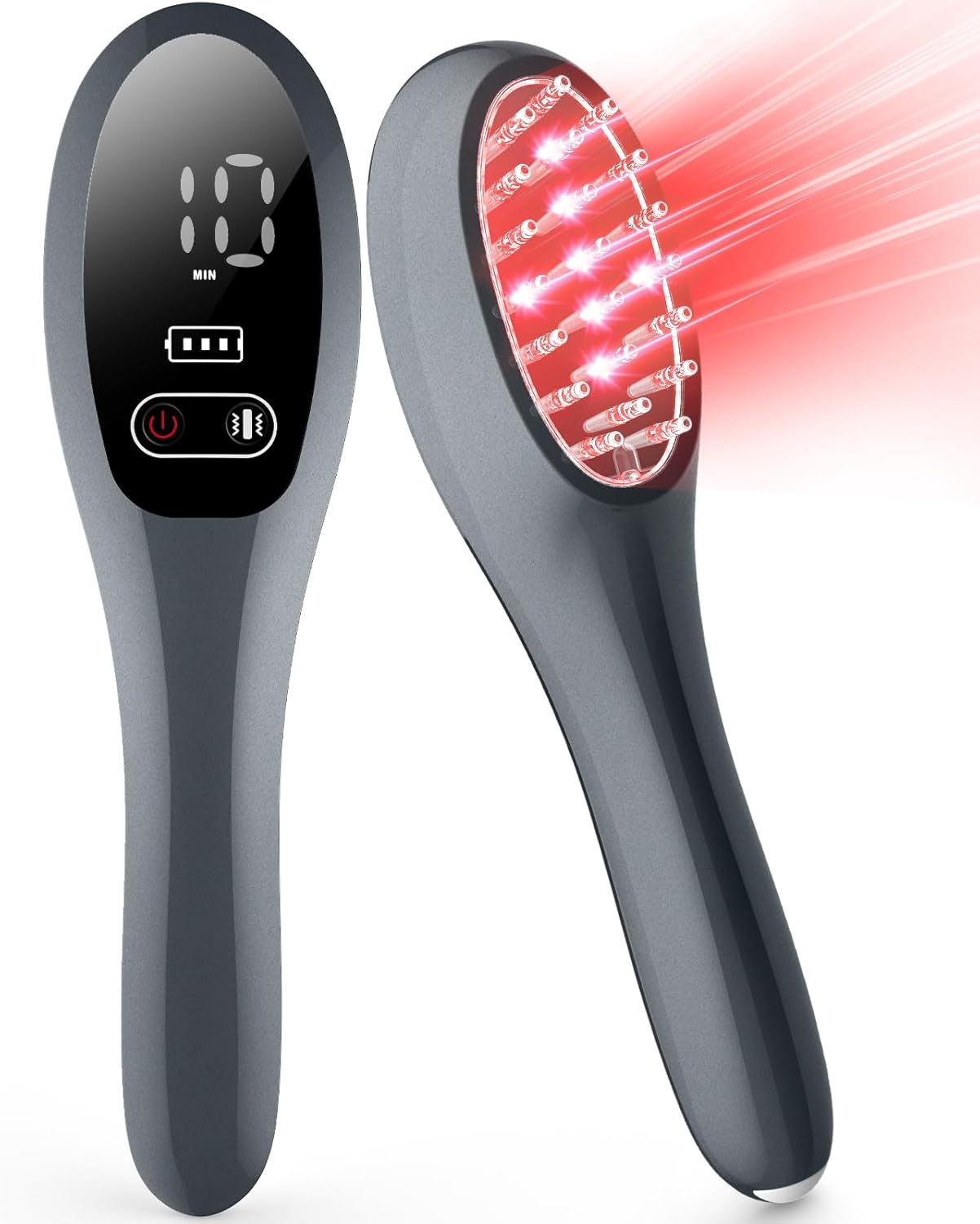 Ikeener Cold  Aser Comb for Hair Growth, 7 * 650Nm Infrared  Ed  Ight  Herapy Massager Brush for Hair Regrowth, Stimulate Hair Follicle Activation & Prevent Hair Loss