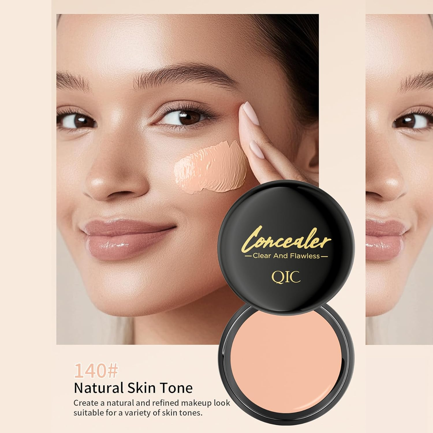 Full Coverage Concealer Cream &ndash; Waterproof Long-Lasting Corrector for Dark Circles, Tattoos, Blemishes & Scars, Lightweight & Natural Finish