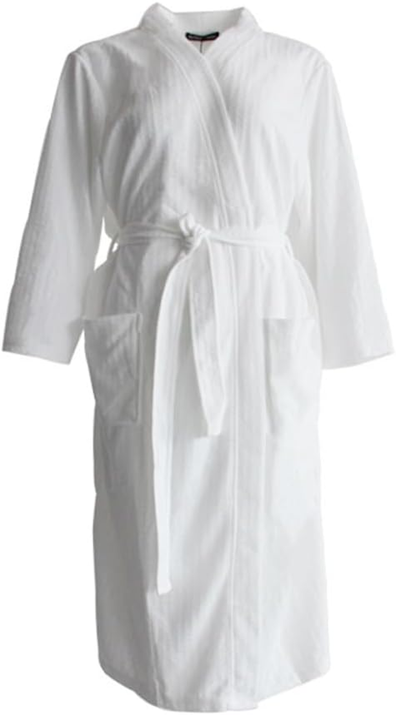 Classic Bath Robe Dacron Bathrobe Towel Luxury Long Spa Robe Plush Lightweight Absorbent Sleepwear Kimono Robe for Women Home Hotel Size image number 4