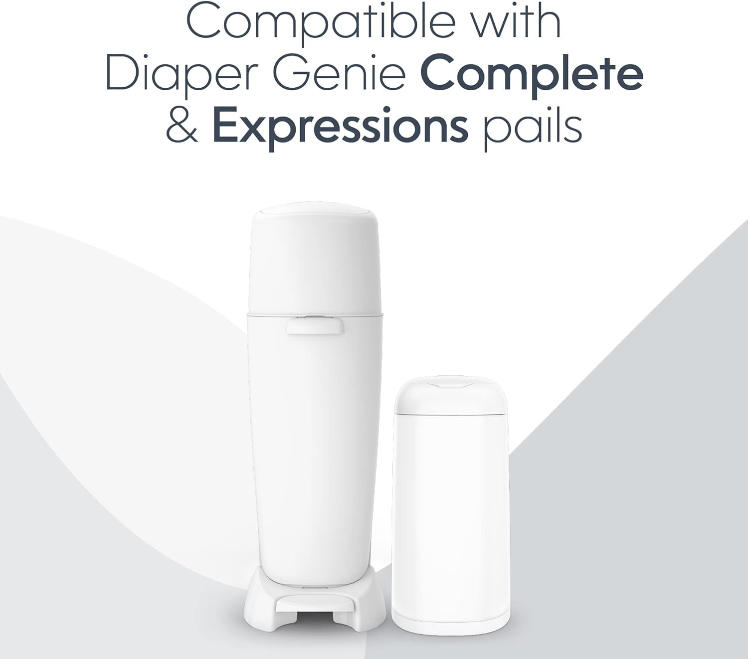 Diaper Genie Essentials round Refill 4-Pack | Holds up to 1280 Newborn Diapers | Features Unscented Continuous Film | Compatible with Diaper Genie Complete and Expressions Pails