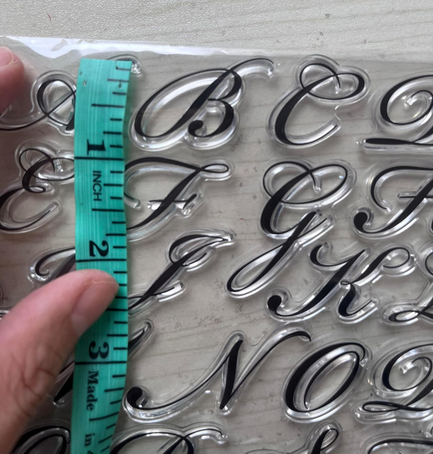 MALISTLN Letter and Number Clear Stamps Upper and Lower Case Letters Silicone Stamps with Stamp Block for Paper Crafting DIY Scrapbooking