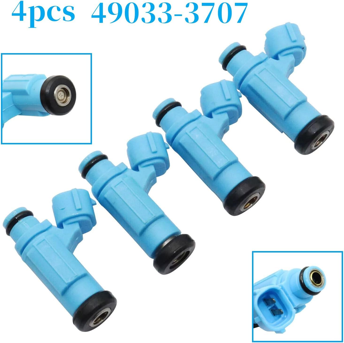 Replacement Car Fuel Injectors for Kawasaki JET SKI STX 12F STX 15F ULTRA LX STX 160 SX-R 49033-3707, Pack of 4 image number 1