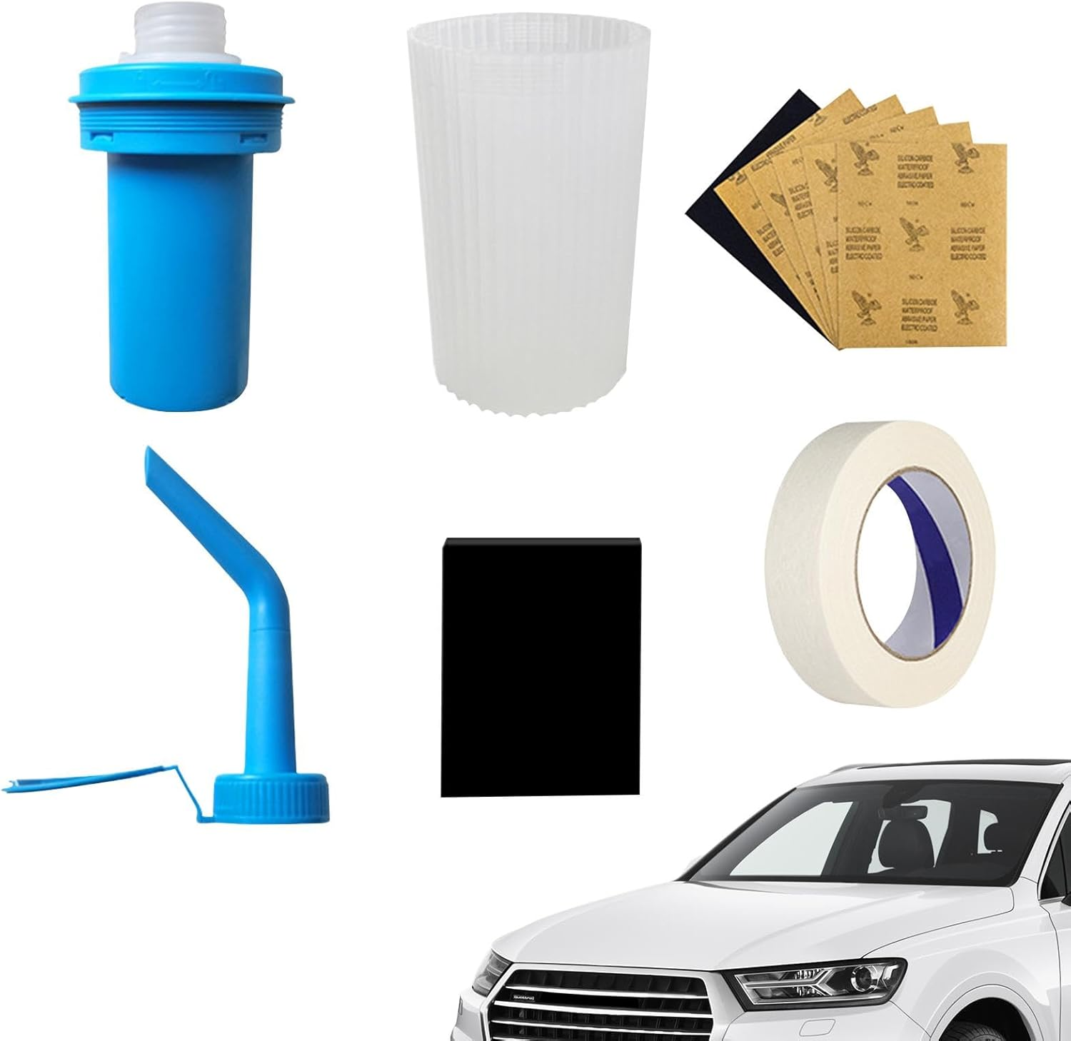 Mivpzisk Headlight Restorer Kit, Headlight Restoration Kit Automotive Polishing Repair Kit, Yellowing Car Care Scratch Restorer Kit with Repair Liquid for Taillight & Car image number 2