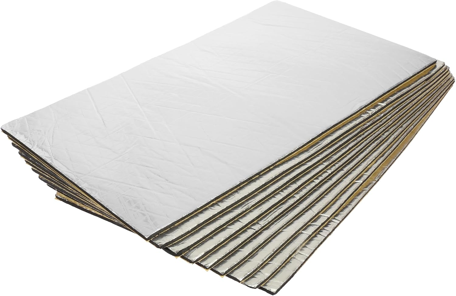 Uxcell 9Pcs 5Mm 197Mil 14.49Sqft Car Sound Deadener Insulation Mat Alumina Fiber Door Audio Noise Insulation 20''X12'' image number 2