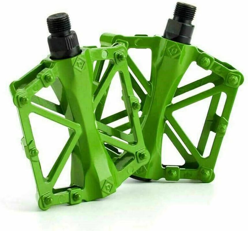 AIMALL Bike Pedals Alloy Mountain Road MTB Colored Bicycle Nonslip Cycling Pedals 9/16", Durable Aluminum, Dual-Sided