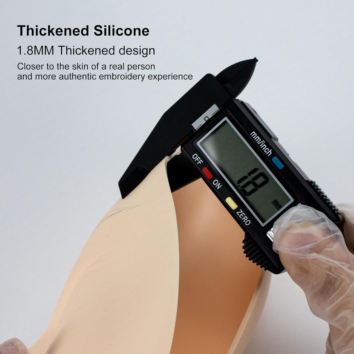 Preprinted 5D Nano Eyebrow Exercise Kit with Dotted Hair Line and Stand, Silicone Tattoo Face Model for Eyebrows, Eyeliner, Lips, SMP Scalp (Kit-1) image number 1