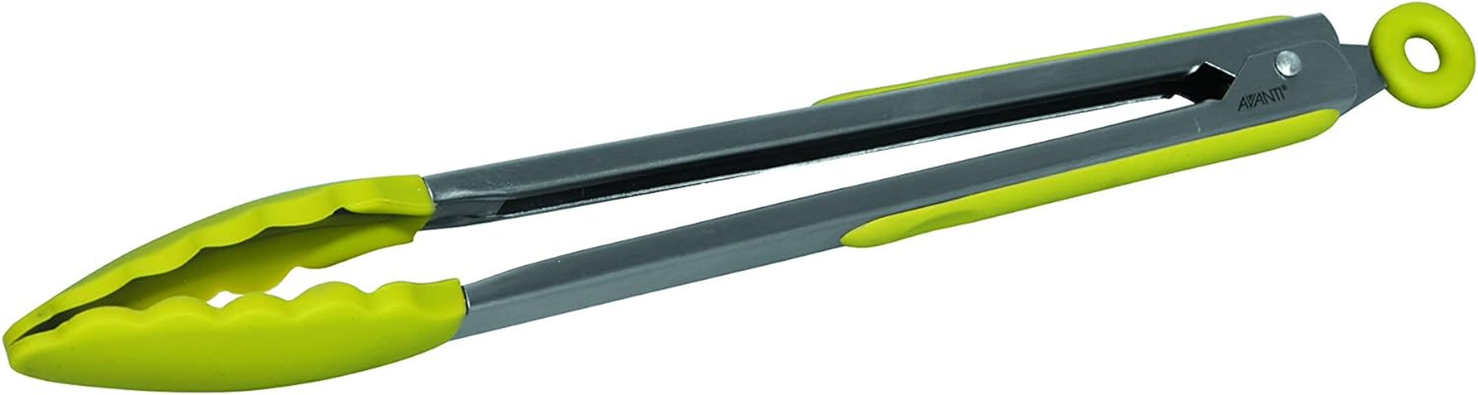 Avanti Silicone Tongs with Head and Grip, 30 Cm Size, Green