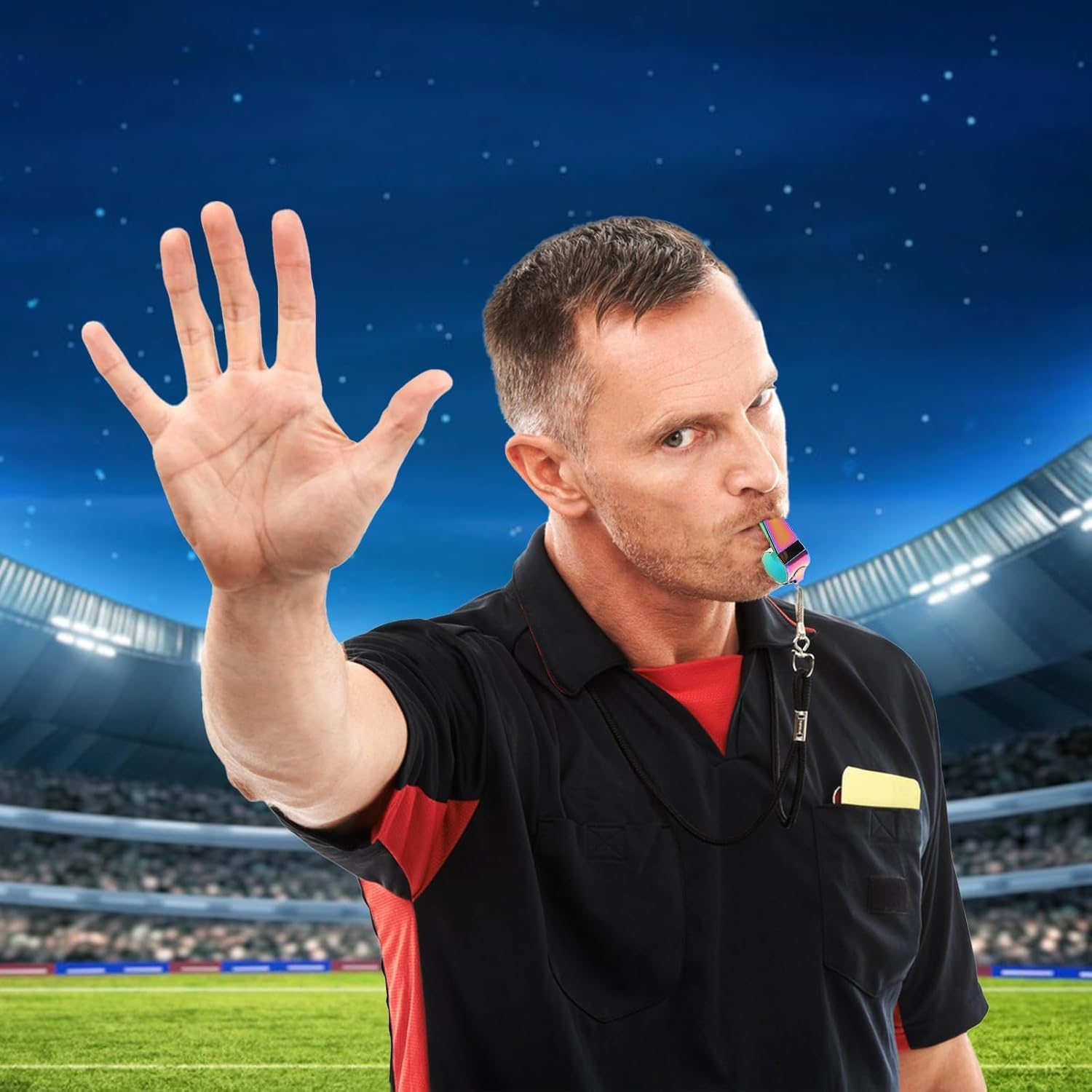 2 Pcs Stainless Steel Whistles with Lanyard Colorful Whistle Loud Crisp Sound Whistle for Adults Refereeteachers Official Directing Traffic Outdoor Adventure Sports Pet Training image number 3